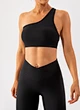 one shoulder sports bra